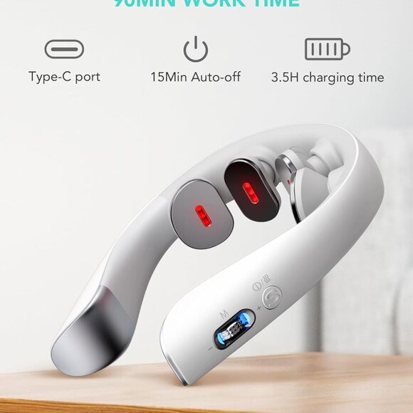 SKG Neck Massager with Heat Electric Red Light Pulse Vibration K5-3PRO - Picture 9 of 9
